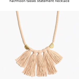 Madewell Half Moon tassel statement necklace
